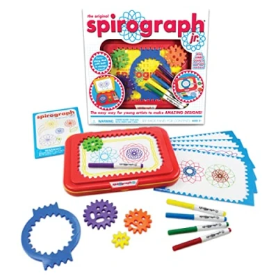 Immagine di Silverlit Spirograph Junior Tempo libero creativo Set di attività 80 opzioni realizzazione Include 4 ruote classiche Crea figure geometriche Dai 3 anni in su.