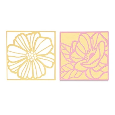 Immagine di Sizzix 665177 Set di fustelle Thinlits, 3 pezzi, motivo floreale