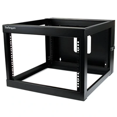 Immagine di StarTech.com Armadio Rack a Muro 6U 19 &quot; con Cerniere Posteriori Server 4 Montanti Telaio Aperto, di Rete per Dispositivi IT/AV/Switch Profondita Montaggio Max 50cm (RK619WALLOH)