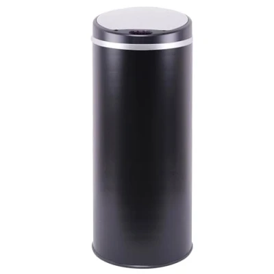 Immagine di Kitchen Move Pattumiera automatica con apertura sensorizzata, in acciaio INOX, capacità: 42 l, diametro: 30 cm, altezza: 74 colore: Nero, inossidabile