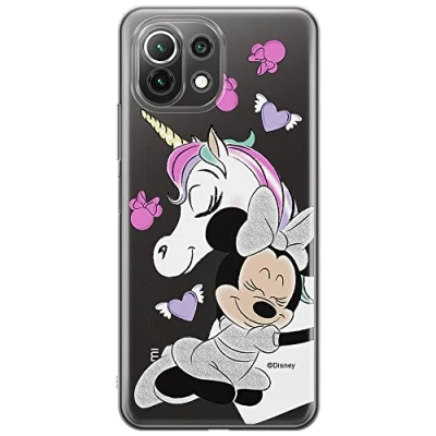 Immagine di Ert Group custodia per cellulare Xiaomi 11 Lite 4G/5G originale e con licenza ufficiale Disney, modello Minnie 036, parzialmente trasparente