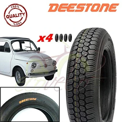 Immagine di Deestone EGH12TXD Kit 4 Pneumatici 125 12C 4PR 62J TUBELESS TL per Ape P I A G O E Vecchia F T 500 Epoca Ruote GOMME COPERTONI