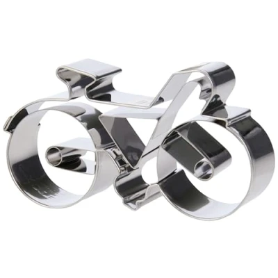 Immagine di Staedter Stampino per biscotti da strada o bicicletta, in acciaio inox, 9 x 30 cm, colore: Argento