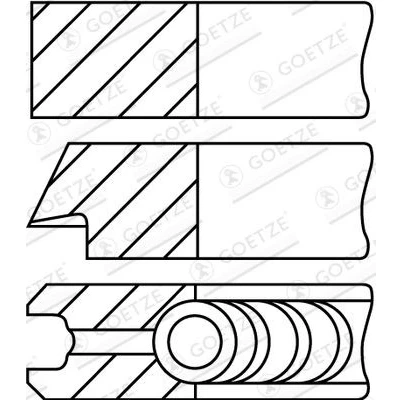 Immagine di GOETZE ENGINE 08 524100 10 Kit Fasce Elastiche 70,62