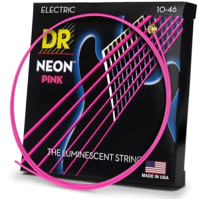 Immagine di DR String NPE 10 Neon Pink Set di corde per chitarra elettriche
