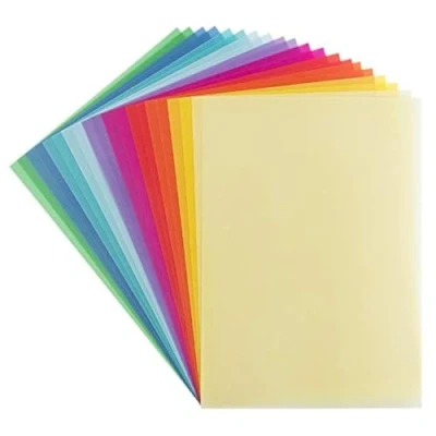 Immagine di Ideen mit Herz 20 fogli trasparenti, DIN A4, 10 colori, 200 g/m², carta colorata per bricolage, scrapbooking, creazione di biglietti, fai da te e molto altro ancora.