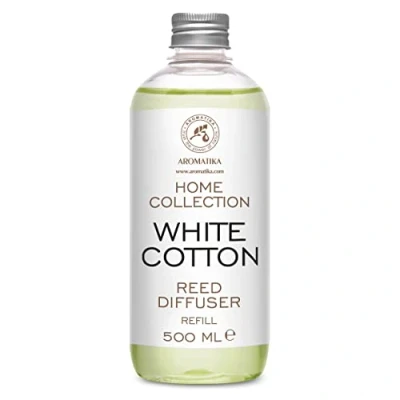 Immagine di Ricarica Diffusore Cottone Bianco 500ml di Aromi Bastoncini Profumati Fragranza a Lunga Durata Profumo Ambiente Buon