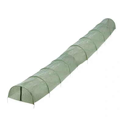 Immagine di Relaxdays Serra a Tunnel per la Coltivazione, Lunga 7 m, Rete in PE Chiusura Zip, 10 Archi, Fragole Verdure, Verde