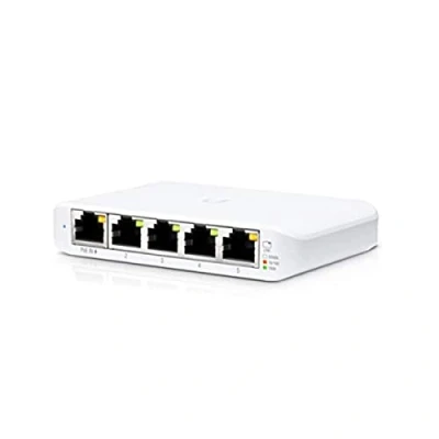 Immagine di Ubiquiti Networks UniFi Switch Flex Mini (5 pack) Géré Gigabit Ethernet (10/100/1000) Connexion Ethernet, supportant l&#039;alimentation via ce port (PoE) Blanc