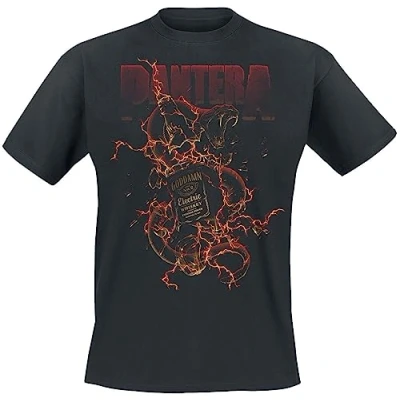 Immagine di Pantera Whiskey Snake Uomo T Shirt Nero 3XL 100% Cotone Regular