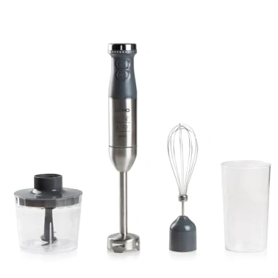 Immagine di DOMO DO9226M Set frullatore 3 in 1 600 W con ciotola misuratore grigio+acciaio inox