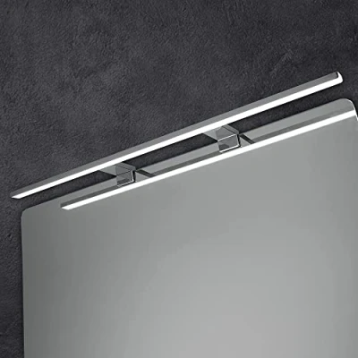 Immagine di Lampada da Specchio a LED per Bagno 74cm, Doppia modalità di Installazione, Finitura Cromo
