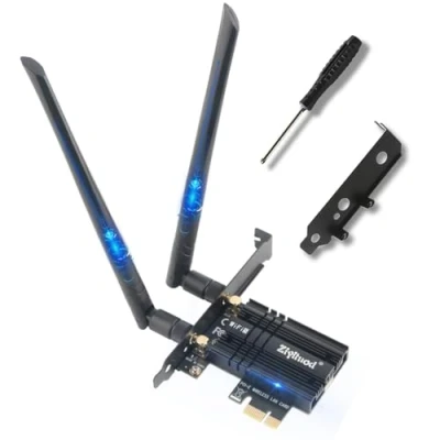 Immagine di Scheda WiFi PCIE per PC, adattatore wireless Bluetooth 4.2 AC7265 802.11ac 1200 Mbps Dual Band di rete PCI e desktop Windows 11/10/8.1/8/7 32 64 bit, Linux4.2+