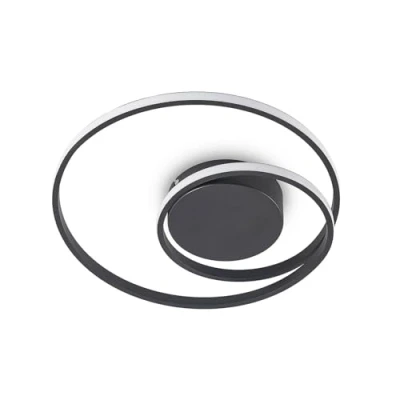 Immagine di Lindby plafoniera LED &#039;Youna&#039; dimmerabile (Moderno) colore Nero, in Metallo ad es. Soggiorno &amp; Sala da pranzo (1 luce, lampadina inclusa) lampada LED,