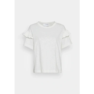 Immagine di Selected Femme Slfrylie Florence Tshirt con stampa, Donna, Taglia: 40, Snow white