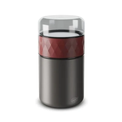 Immagine di alfi ENDLESS FOOD MUG 500ml,mediterranean red mat, portapranzo termico in acciaio e snackpot, 3 pezzi, contenitore isolante ermetico, caldo per 5 ore, freddo 10 lavastoviglie, senza BPA