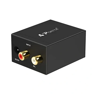 Immagine di Convertitore da Analogico a Digitale, Portta Adattatore Audio Analog Digital o RCA to Converter Cavo Jack e SPDIF / Toslink Ottico Coassiale per cuffie PS3 Xbox 360 HDTV Blue Ray Sky HD DVD Apple TV