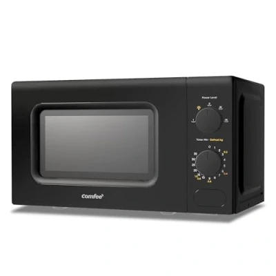 Immagine di COMFEE&#039; Forno a Microonde Nero, 20 Litri, 700 W, 5 Livelli di Potenza, Funzione Scongelamento Rapido, Timer Manuale, Design Compatto CM M202CC(BK)