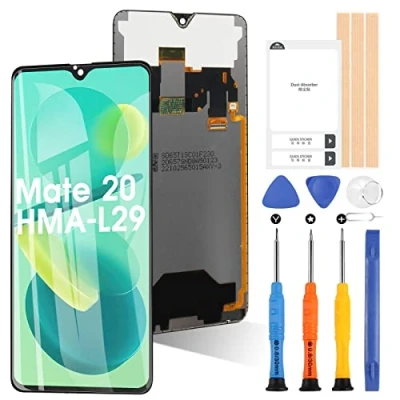 Immagine di ARSSLY Schermo per Huawei Mate 20 HMA L29 LCD Display Touch Digitizer Parti di Ricambio Riparazione con Strumenti(Nero Supporta l&#039;impronta Digitale)