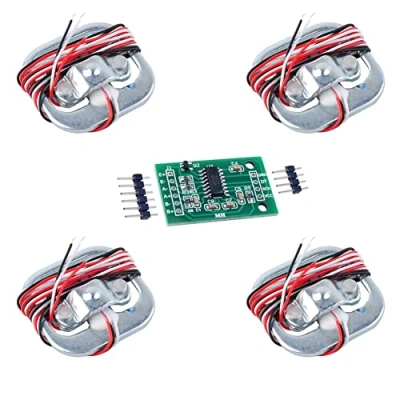 Immagine di DIYmalls 4pcs cella di carico 50 kg sensore peso mezzo ponte braccetto scala umana con amplificatore + 1pcs HX711 AD modulo pesatura per Arduino