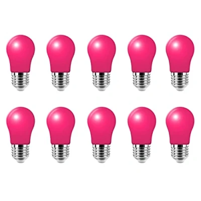 Immagine di HUAMu Lampadine LED E27, Rosa,300LM,Lampadina a Globo A50 Attacco 3W equivalenti 30W, per Esterni, Patio, Feste, Natale,Nozze,confezione da 10 pezzi