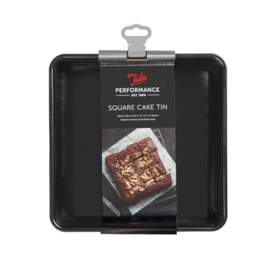 Immagine di Tala Teglia per torta quadrata ad alte prestazioni, in acciaio al carbonio con rivestimento antiaderente Eclipse, 23 cm x cm, ideale torte e di celebrazione