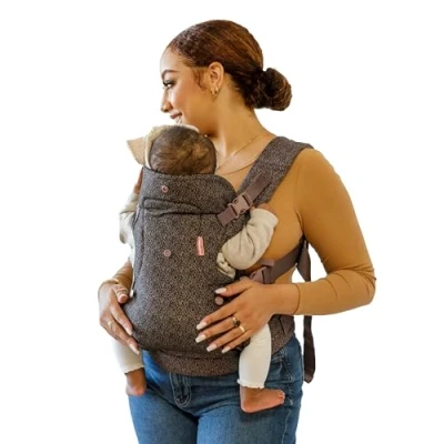Immagine di Infantino Marsupio Neonato 4 in 1 Flip Advanced Ergonomico e Convertibile Trasporto frontale dorsale Cinghie regolabili Per bambini da 3,6 a 14,5 kg Leopardo