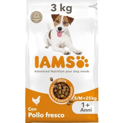 Immagine di IAMS Cibo secco per cani di taglia piccola e media con pollo fresco, 1+ anni, 3kg