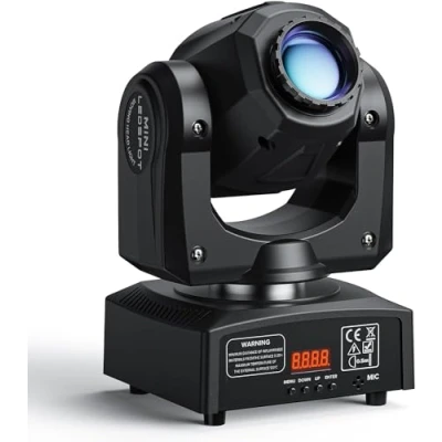 Immagine di UKing LED Teste Mobili 50W Luce da Discoteca RGBW Luci DJ Auto Suono DMX Console 8 Gobo Colori 9/11 Canale per Illuminazione Serata di Festa