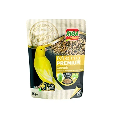 Immagine di Riga Menu Premium per Canarini Miscela di Semi, Cereali e Proteine Vegetali Concetto Tri Nutrition Aiuta a un funzionamento intestinale ottimale 1 kg