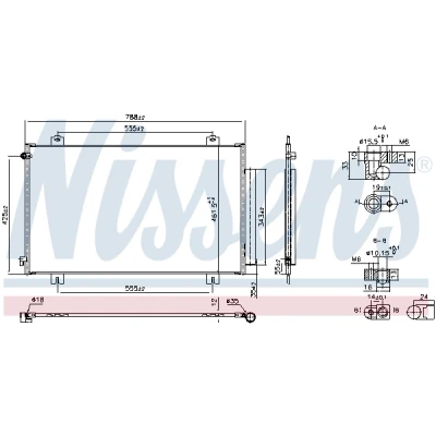 Immagine di NISSENS 940925 Condensatore con essiccatore Alluminio 788 R 134a, 1234yf