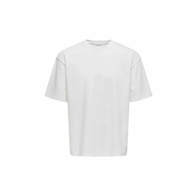 Immagine di ONLY &amp; SONS Onscaspian AUT SS Tee T Shirt, Bianco, L Uomo