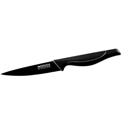 Immagine di Nirosta Coltello verdura, Linea Wave in acciaio inossidabile con rivestimento antiaderente nero 12cm