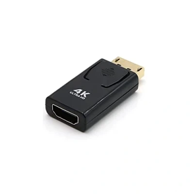Immagine di iJiZuo Adattatore da DisplayPort a HDMI, Risoluzione 4K DP Maschio HDMI Femmina Convertitore, Compatibile per GPU, Laptop, Desktop, Monitor, TV e Proiettore(Nero)