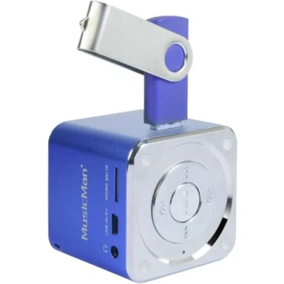 Immagine di Mini altoparlante Technaxx MusicMan AUX, SD, USB Blu
