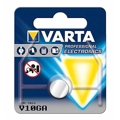 Immagine di Varta V10 Ga, Lr54, Lr1130, Ka54, 4274101401, Batteria A Bottone, Specialistica, Alcalina, 1,5 Volts, Diametro 11,6 Mm, Altezza 3,05 Confezione 1 Pila, argento