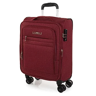 Immagine di JASLEN Valigia 55x40x20 Trolley Bagaglio a Mano. Valigie e per i Tuoi Viaggi in Cabina. Materiale EVA Polyester Resistente Super Leggero, Granata