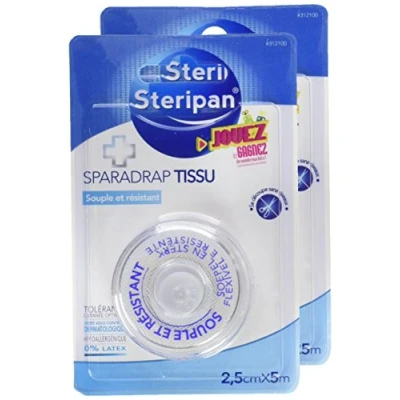Immagine di Steripan Sparadrap Tessuto Morbido e resistente senza lattice Taglio forbici Mantenimento delle compresse 5 x 2,5 cm