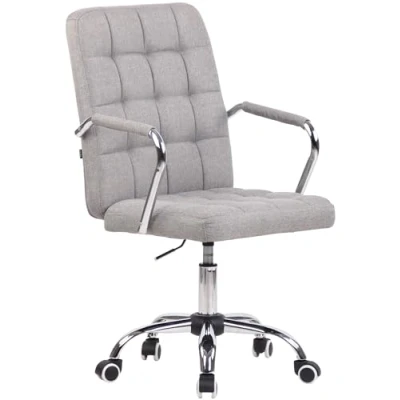 Immagine di CLP Sedia Girevole Scrivania Terni Con Braccioli In Stoffa O Similpelle I Poltroncina Studio Ruote, Colore:grigio, Materiale:Stoffa