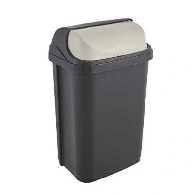 Immagine di keeeper Pattumiera con Coperchio a Scorrimento, 25 L, Rasmus, Grigio Grafite