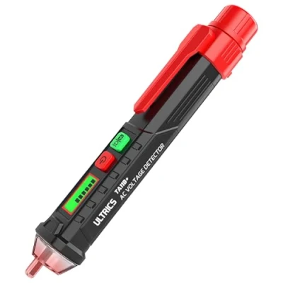 Immagine di ULTRICS Tester di Tensione, Tensione Senza Contatto 12V 1000V, Elettrico a Sensibilità Regolabile con LED, Allarme Valutazione Filo Sotto Tensione/Nullo Ricerca Punto Interruzione