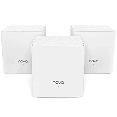 Immagine di Tenda Nova MW3 Wifi Mesh, Dual Band AC1200, 2 Porte Ethernet 100Mbps, Modalità Router e Access Point, Parental Control, 3 Pezzi con Copertura Fino a 300㎡