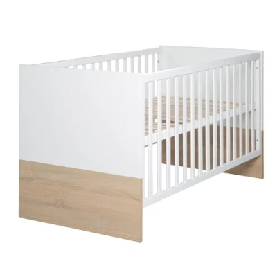 Immagine di roba Lettino Combinato Gabriella, 70 x 140 cm, Regolabile in Altezza, 3 Fasci, Bianco/Naturale