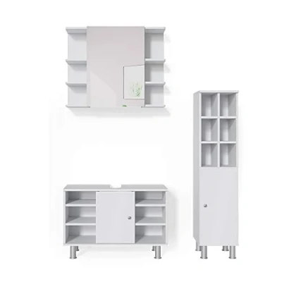 Immagine di Vicco set mobili bagno Fynn, Bianco, 3 parti