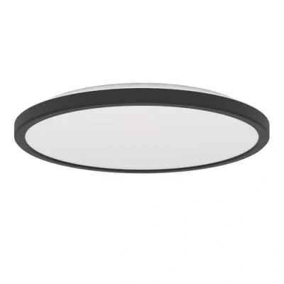 Immagine di Eglo connect.z Rovito Z Plafoniera LED per bagno, Smart Home, uso con ZigBee, app e controllo vocale Alexa, luce bianca calda fredda, RGB, dimmerabile, nera, IP44, diametro 30 cm