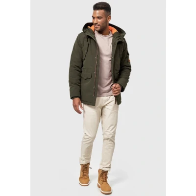 Immagine di Indicode Uomini Ocala Coat Cappotto da uomo con fila di bottoni nascosta Army XL