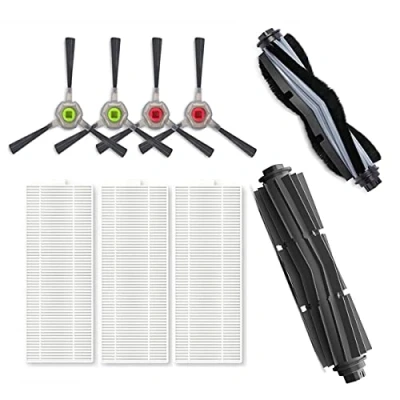 Immagine di Louu Kit 4 Spazzole Laterali, 2 spazzola principale a rulli, 3 Filtri Per ecovacs u2 robot aspirapolvere Accessori
