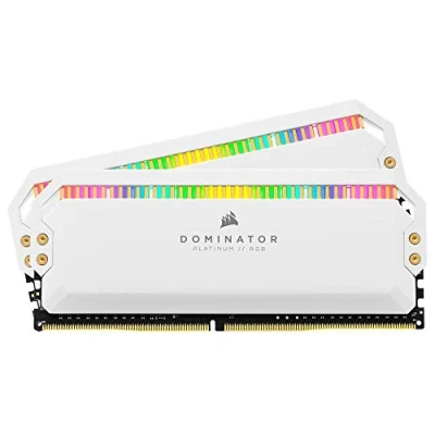 Immagine di Corsair Dominator Platinum RGB Memoria per Desktop a Elevate Prestazioni Nelle Frequenze, 12 LED CAPPELLIX Regolabili, DDR4, C16, 16 GB, 2 x 8 3200 MHz, Bianco