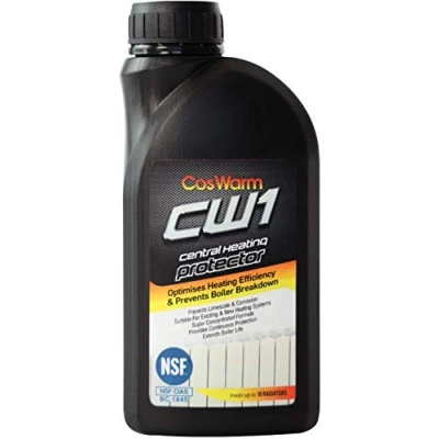 Immagine di CosWarm CW1 Liquido Inibitore Anti Corrosione per termosifoni e Impianto di Riscaldamento Centralizzato Corrosivo Ruggine Protezione Tratta 18 Caldaie