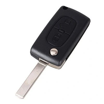 Immagine di Guscio Chiave per Peugeot 207 307 308 3008 5008 807 Expert Partner C2 C3 C4 C8 Berlingo Jumpy CE0523 2 Tasti Modello senza alloggio batteria telecomando